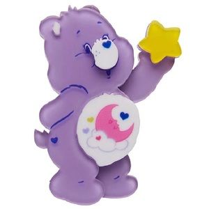 Sweet Dreams Purple Care Bear Acrylic Brooch Carebear Erstwilder